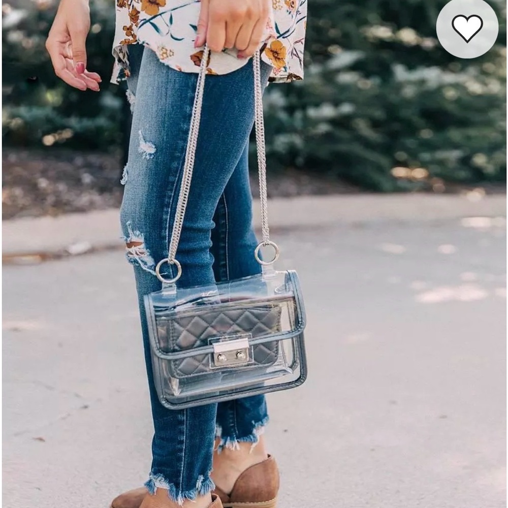 Clear Creations Transparent Quilted Crossbody stadium approved purse